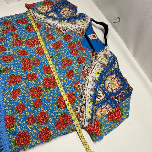 FARM RIO ANTHROPOLOGIE FLORAL TUNIC TOP ONE SIZE - Picture 7 of 8